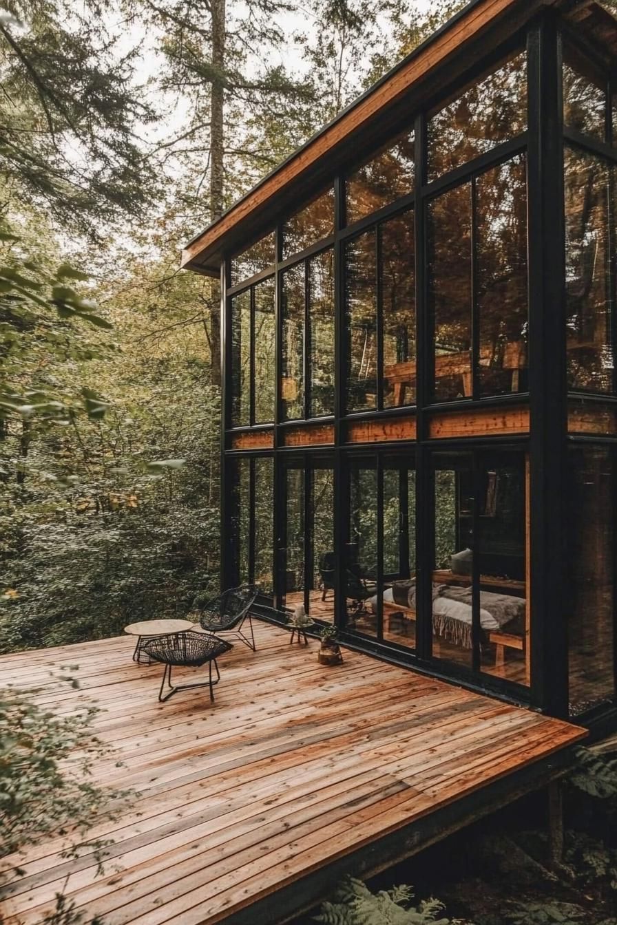 Stunning Glass Retreat in the Woods