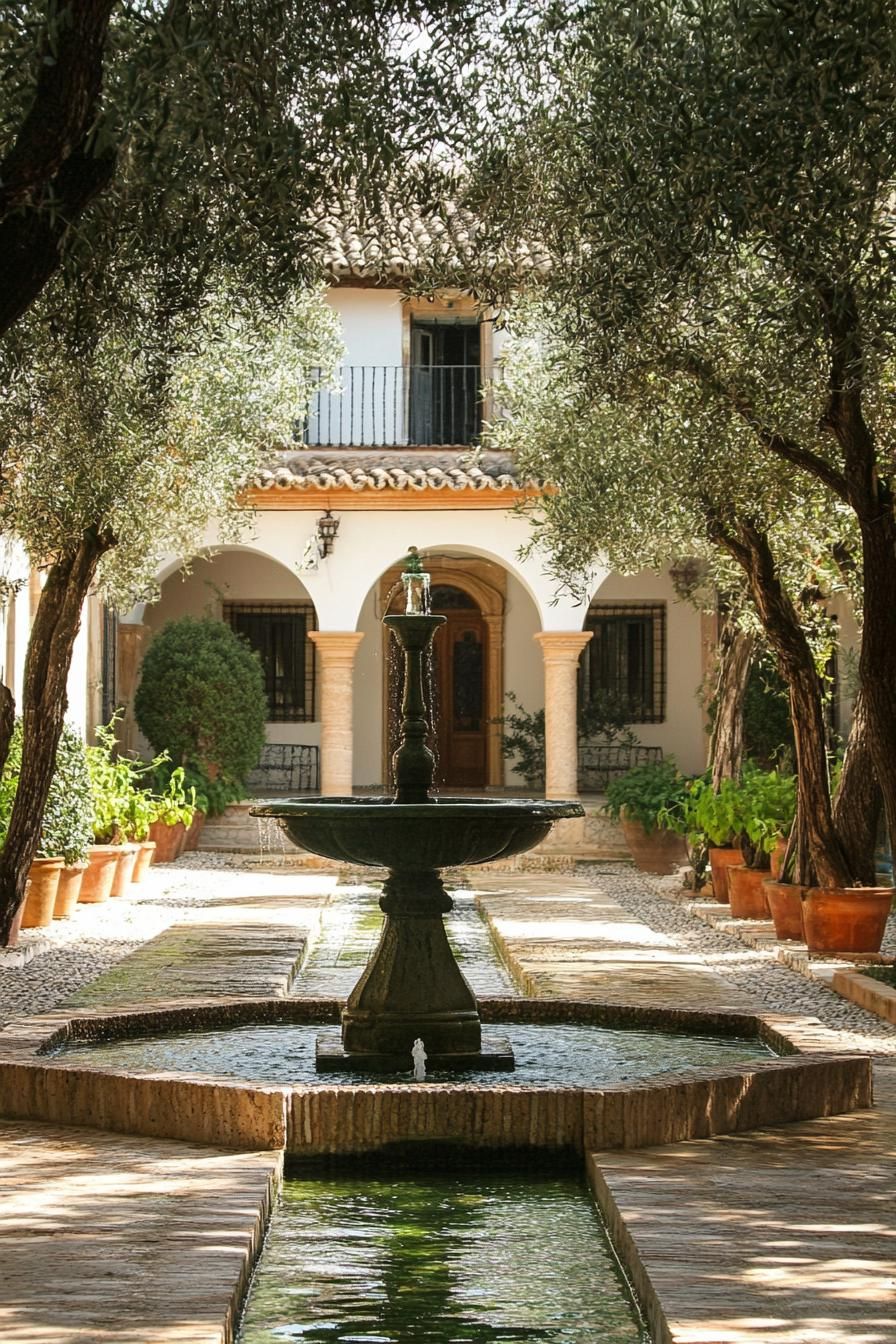 Courtyard With Central Fountain