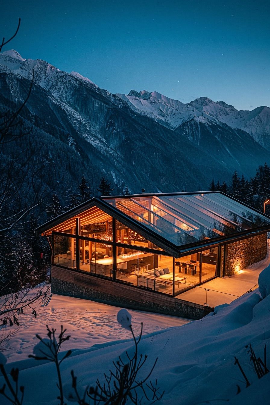 glass cabin glass roof