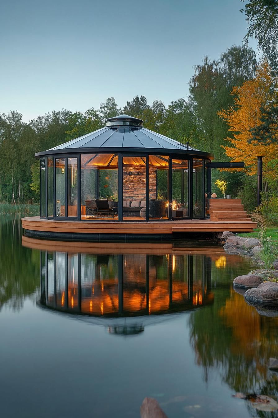 Luxury Yurt With Hot Tub and Fishing Dock