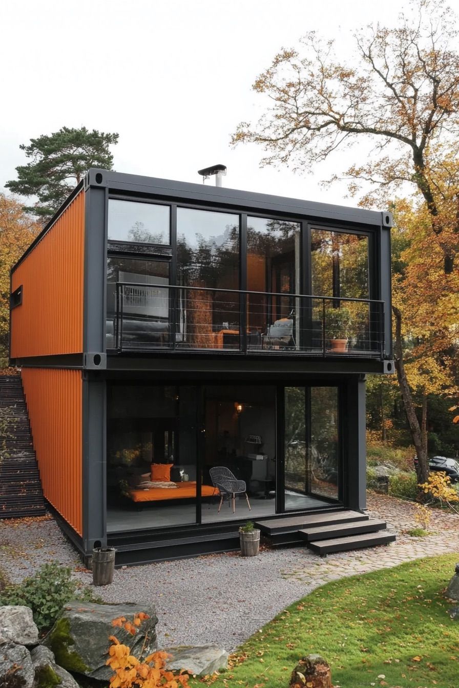 shipping container house minimalist 2