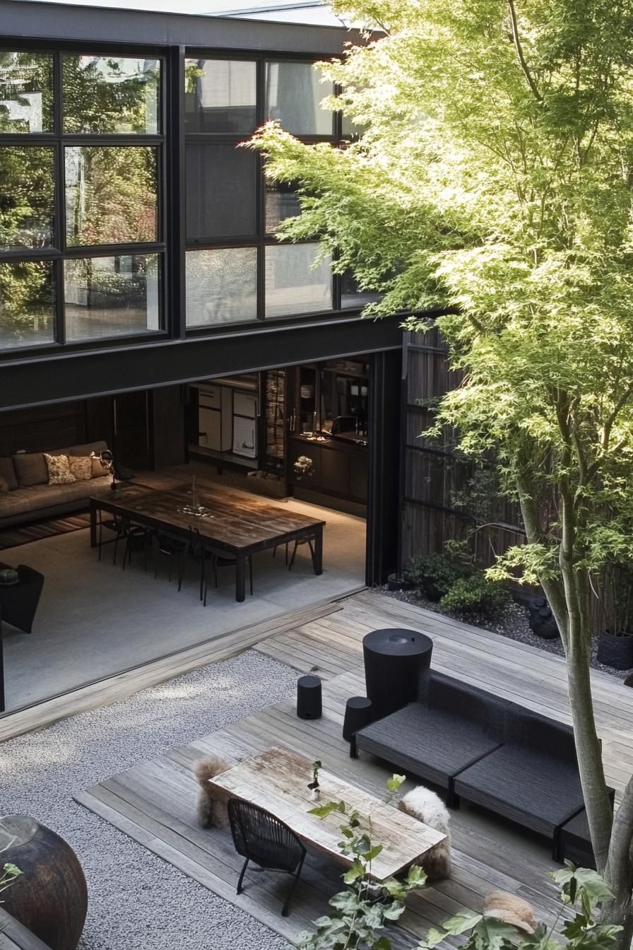 Furnishings With Clean Lines and Raw Materials