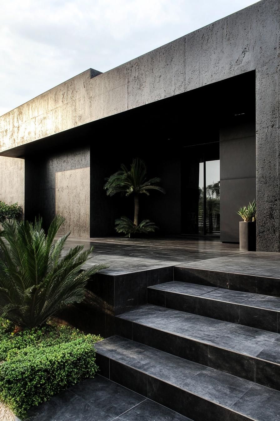 Industrial Chic With Black Steel and Concrete
