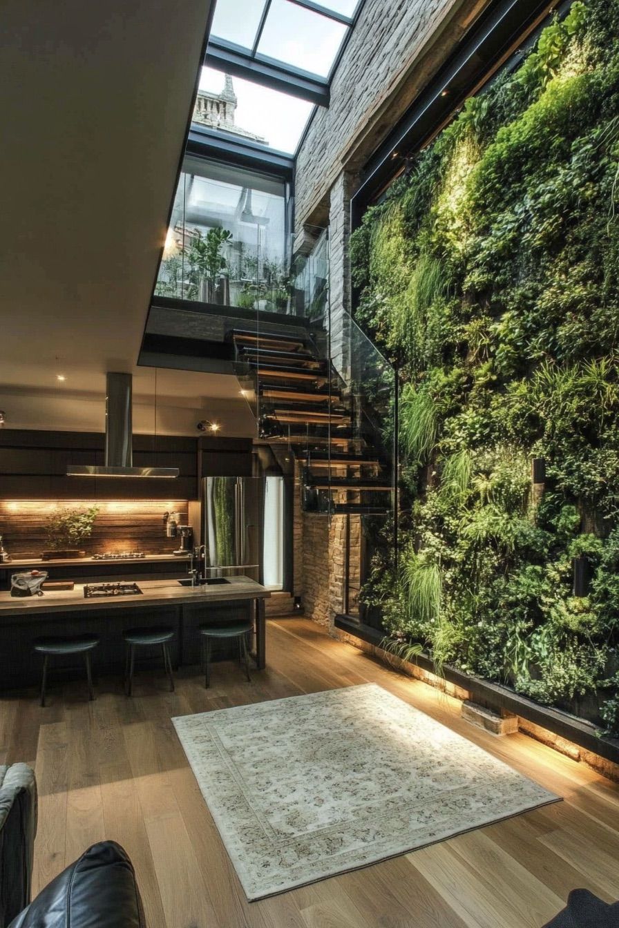 high ceiling indoor vertical garden 3