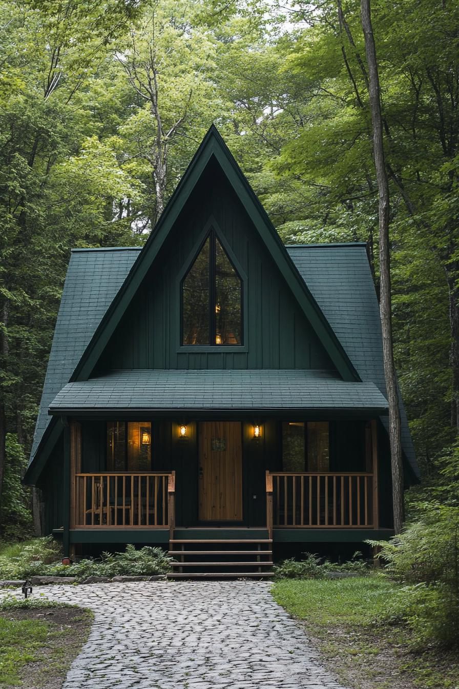 A-frame Cabin with a Small Porch