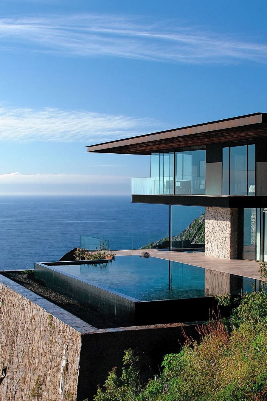 cliff house cantilevered pool 3
