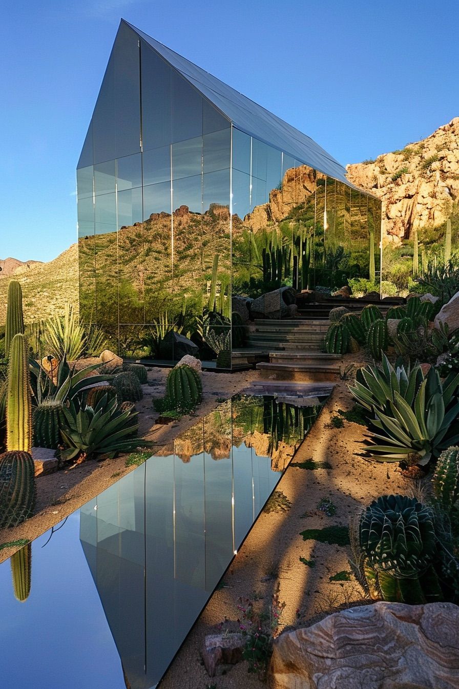 mirror desert house