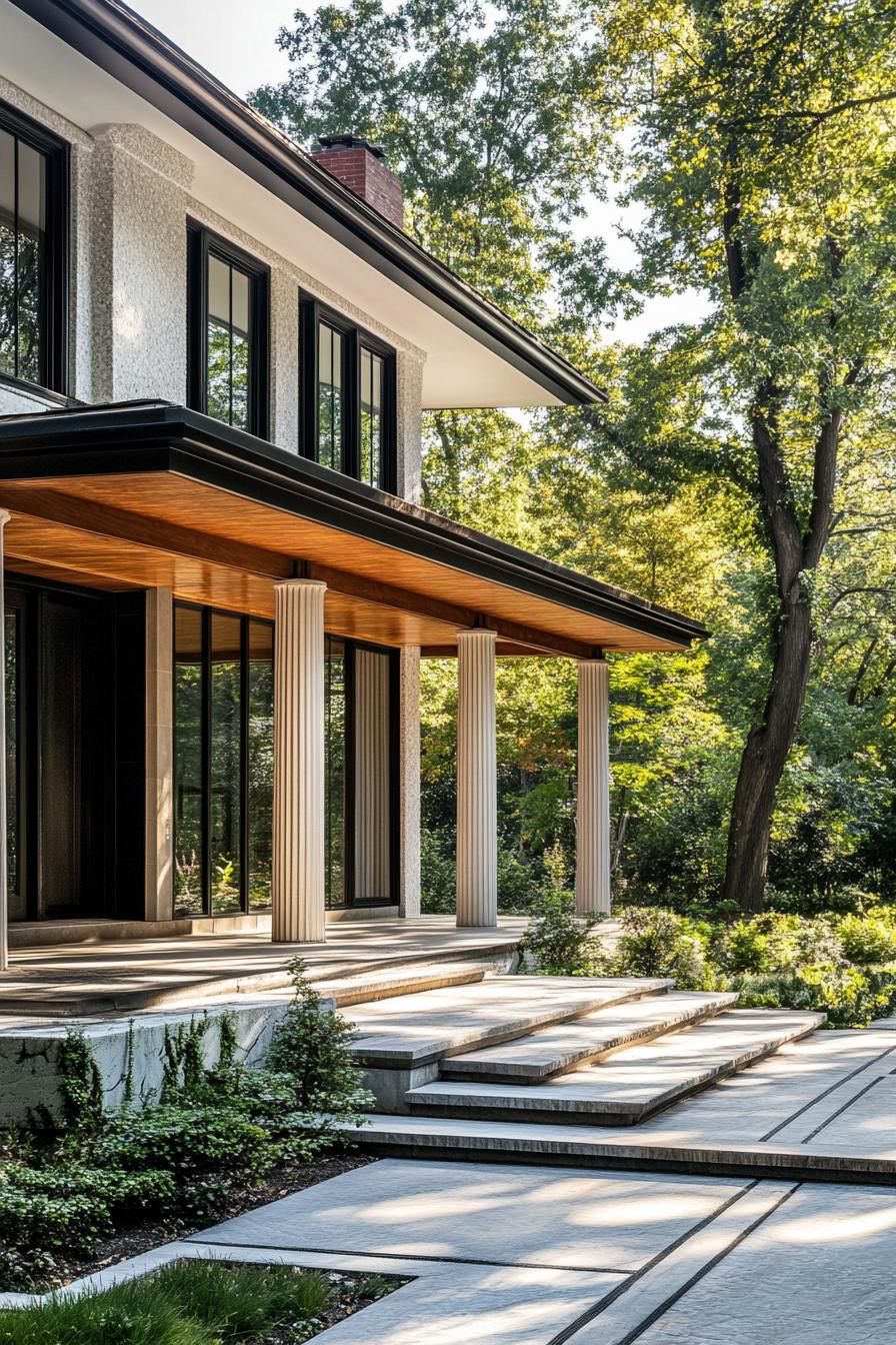 Geometric Shapes Combined With Classic Columns