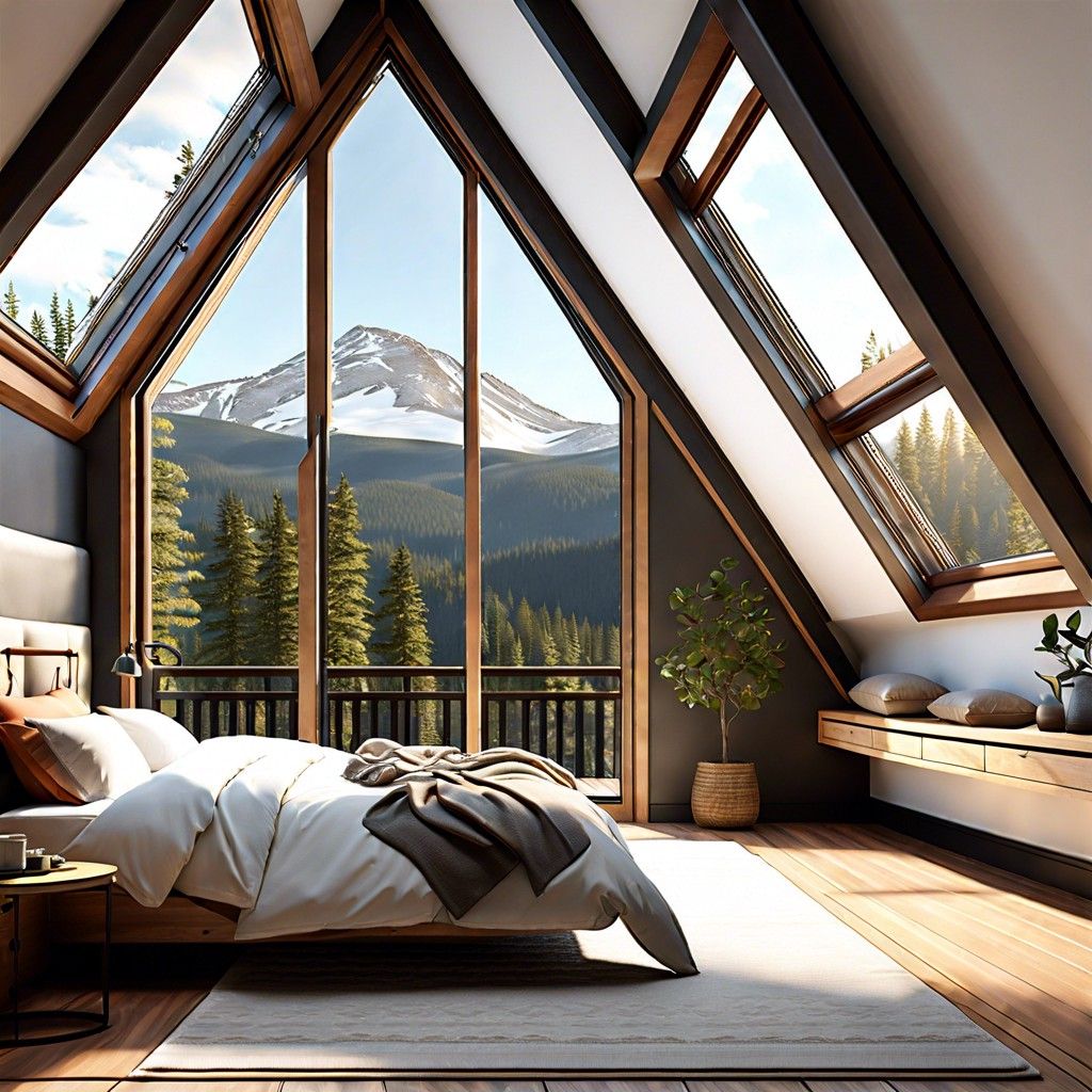 Lofted Bedrooms With Skylights