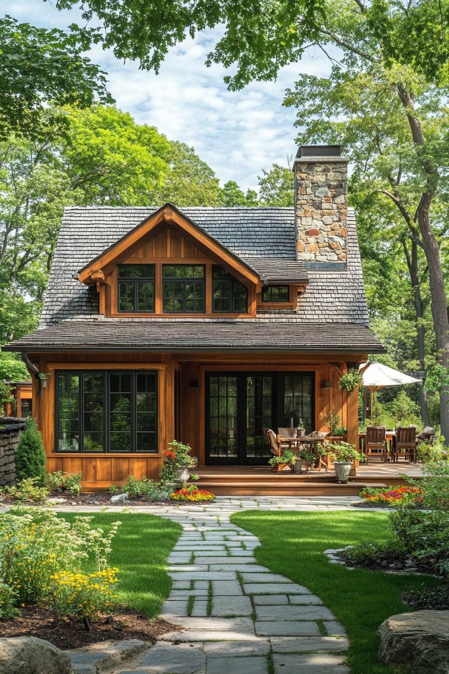 Wooden Cottage in the Woods