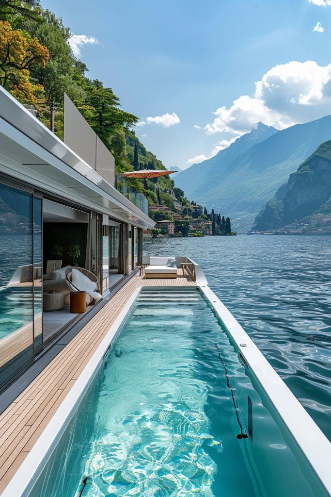 Luxury Houseboat With Rooftop Pools