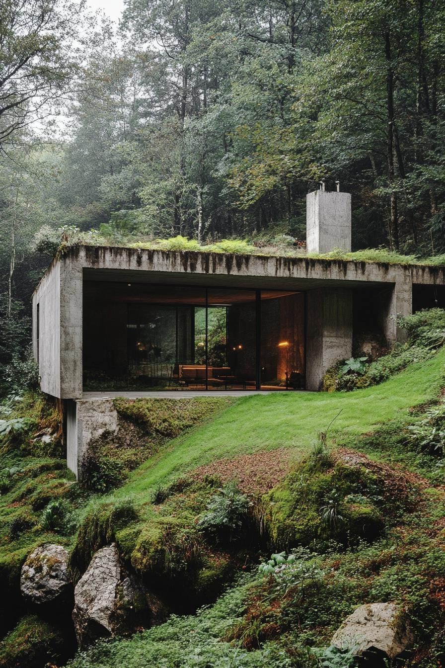 Underground Bunker With Green Roof
