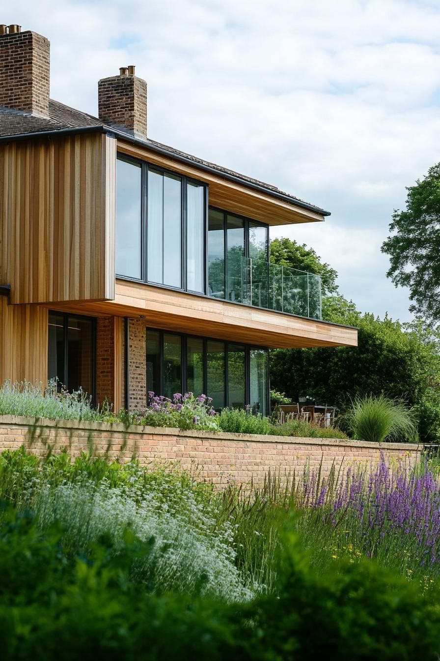 Cedar Shiplap and Brick Mix