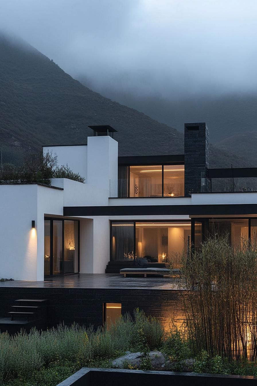 Neutral Color Palette With Black Metal Fixtures