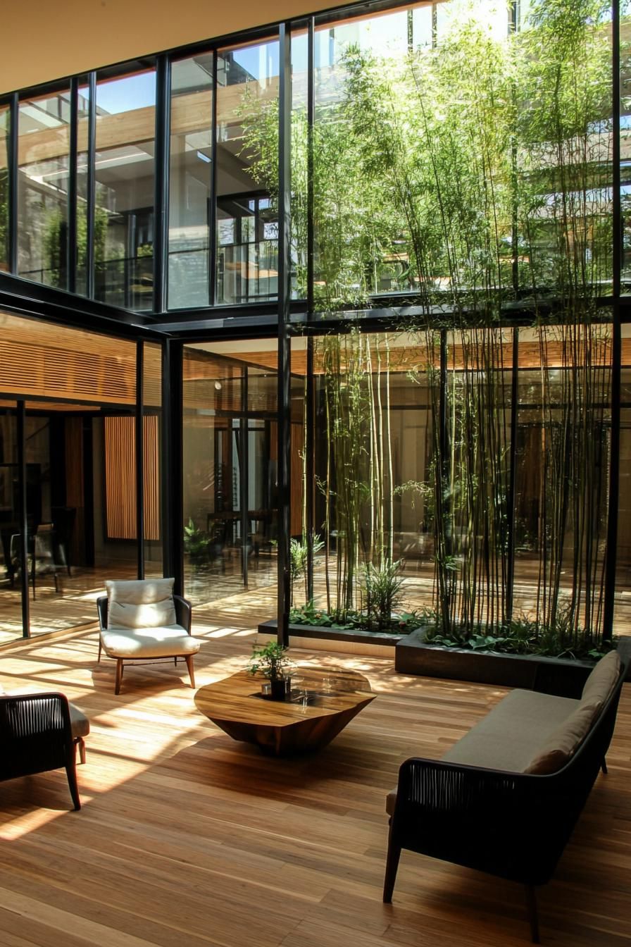 Inviting Modern Indoor Courtyard
