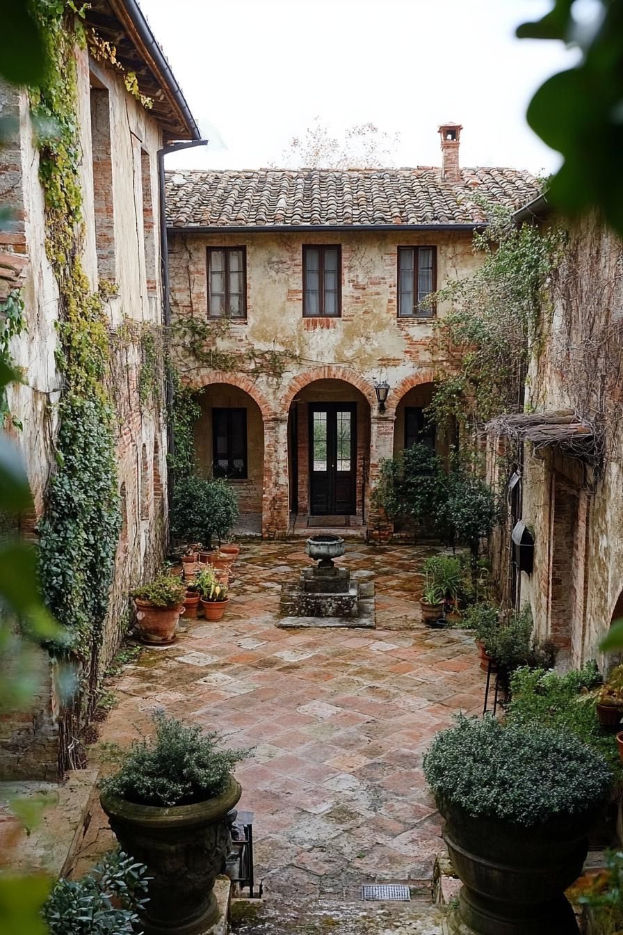Charming Tuscan Courtyard: A Piece of Italy