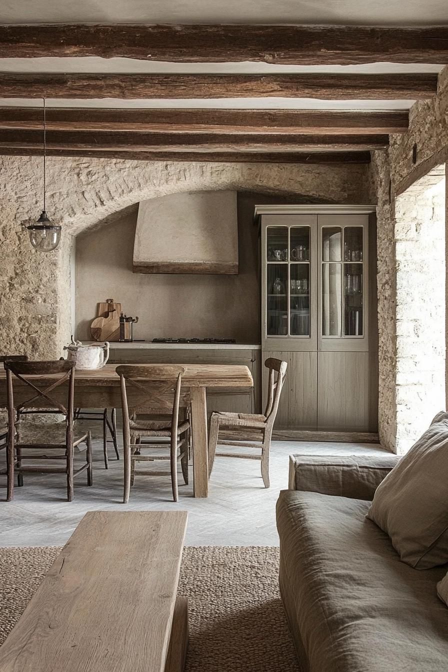 Tuscan modern interior with old world charm