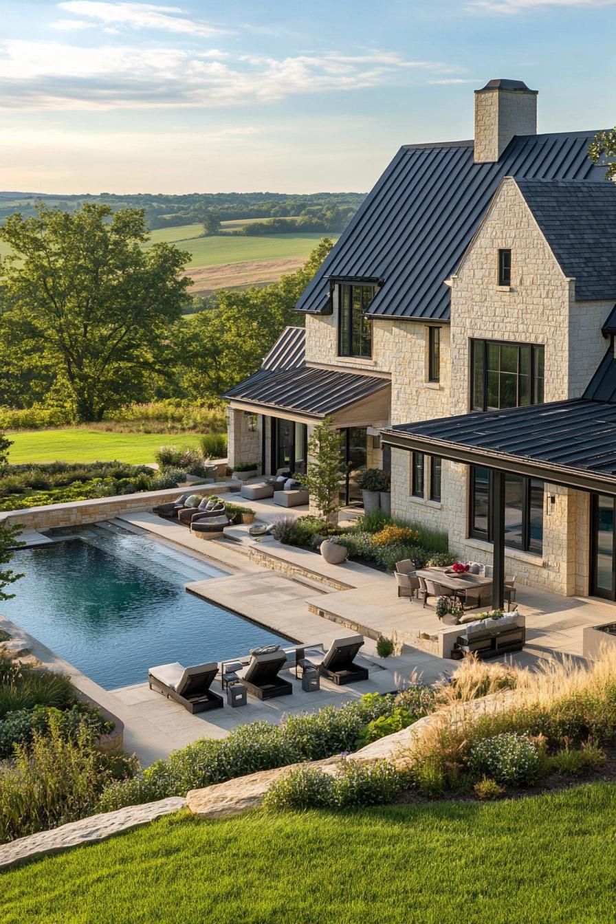Stone Manor with a Modern Twist