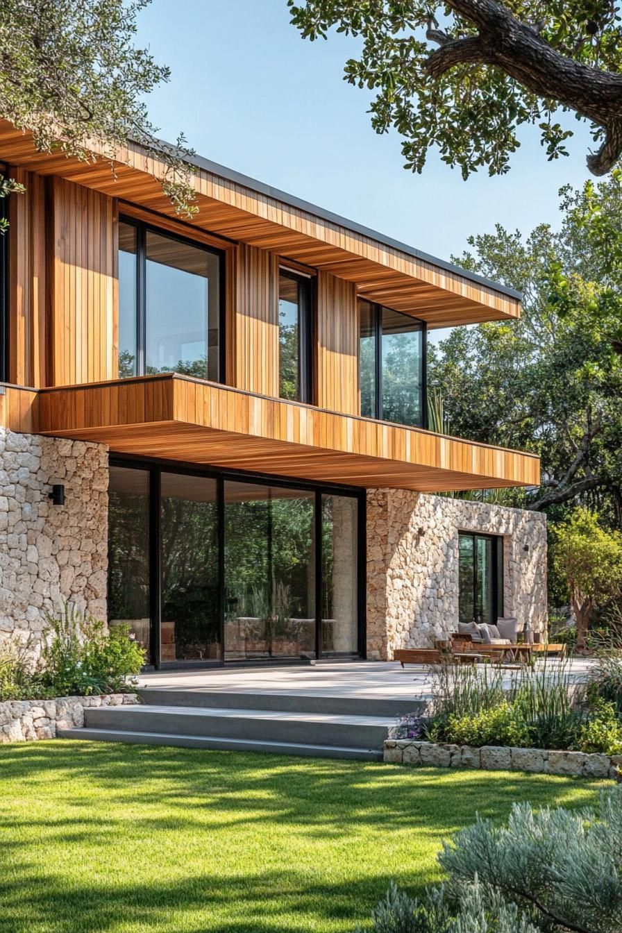Cedar and Stone Combination