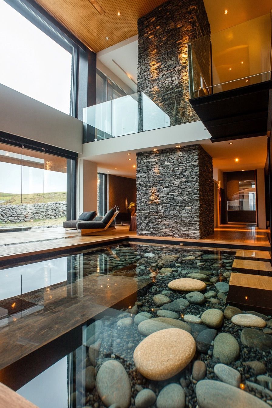 atrium zen rocks 4