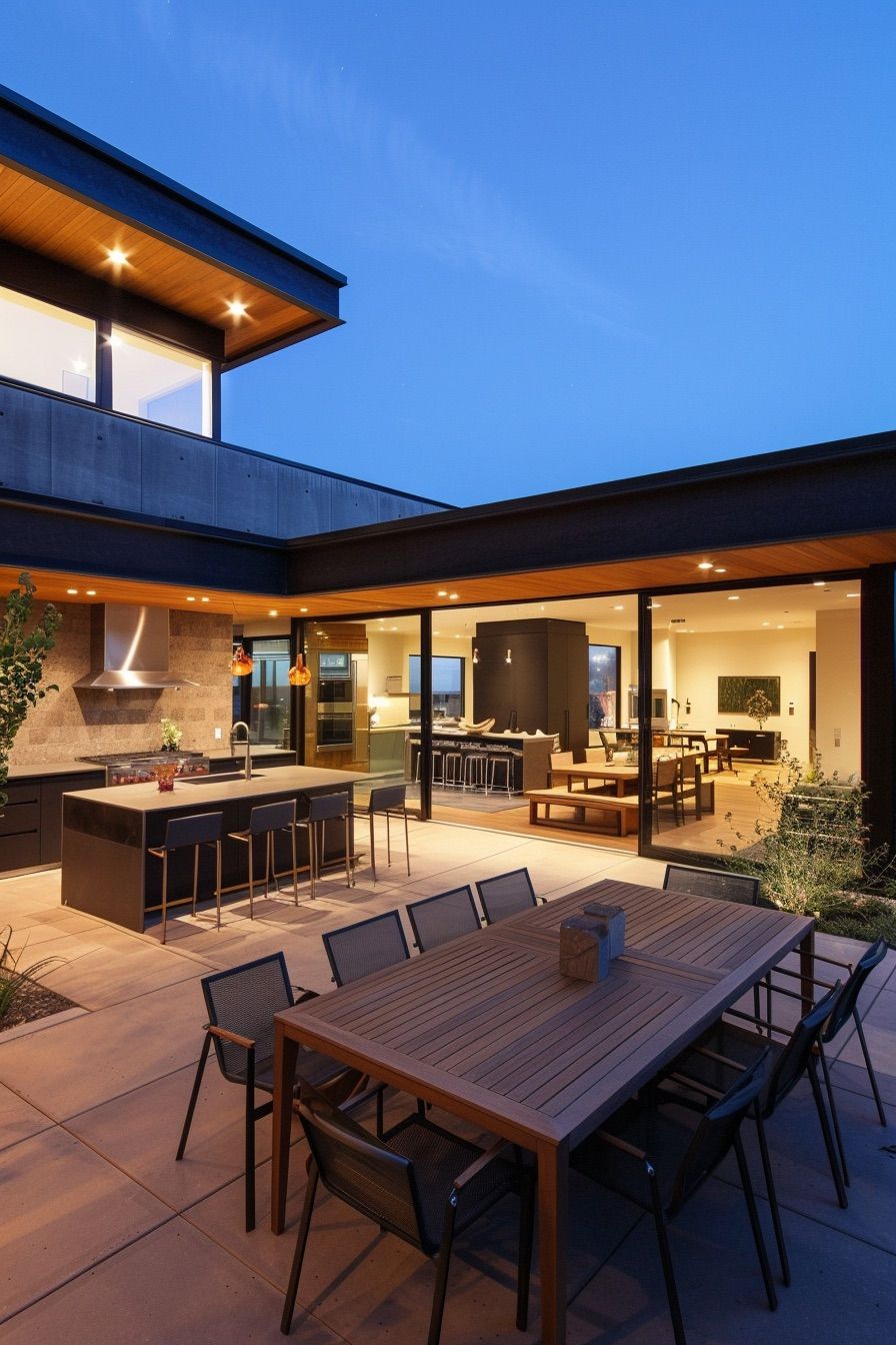 Outdoor Kitchen and Dining Space