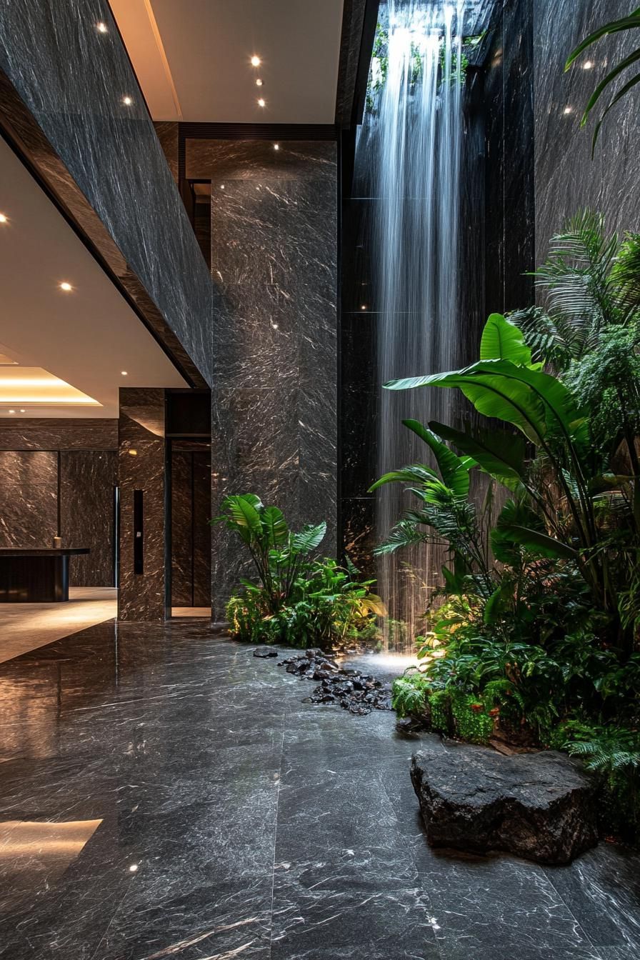 Luxury Indoor Waterfall Oasis