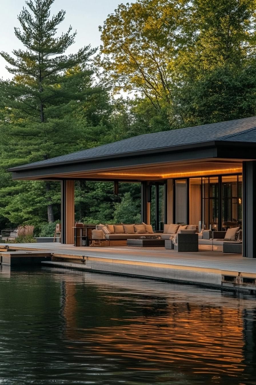 Houseboat With Multiple Outdoor Living Areas