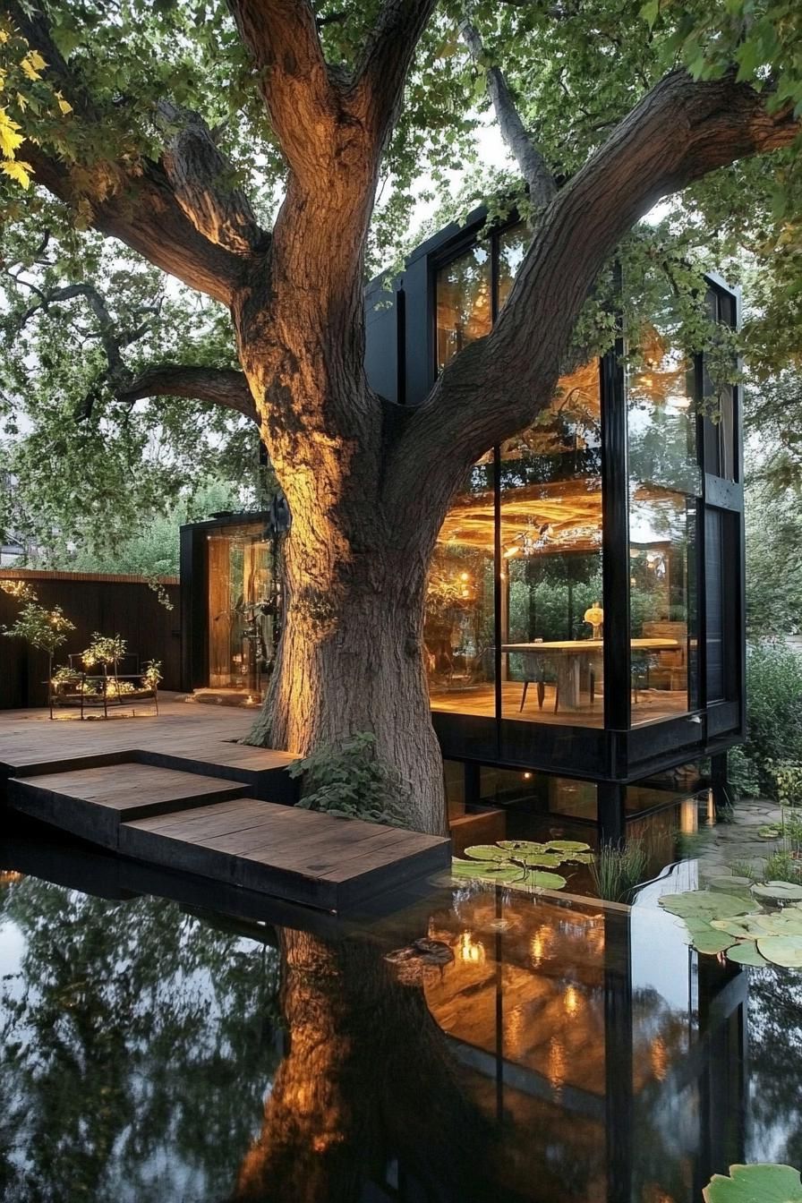 Treehouse Wonderland of Glass and Tranquility