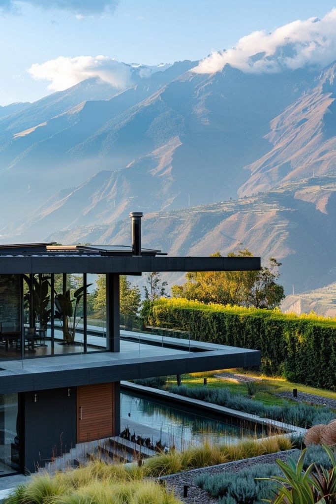 mountain gardens and pool