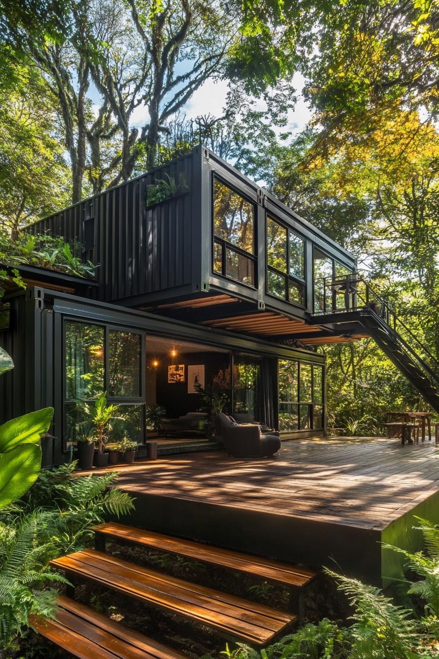 Container Home With Deck