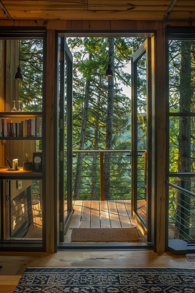 treetop cabin interior