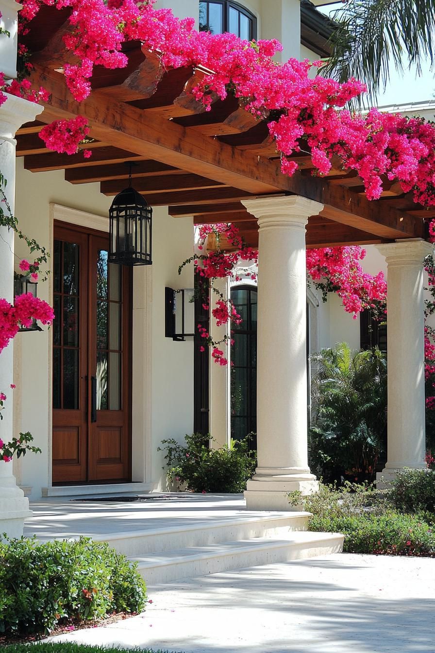Mediterranean-style Pergola Over Outdoor Patio