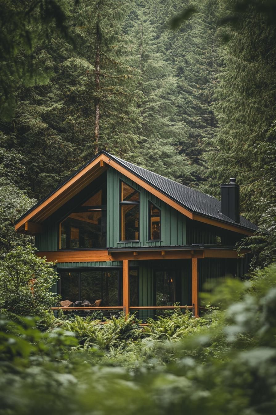 Rustic Chalet With Natural Wood Beams