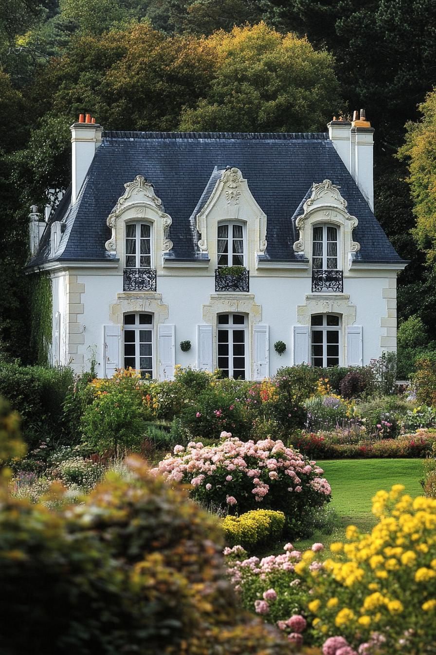 Charming French Abode Amidst Blooming Splendor