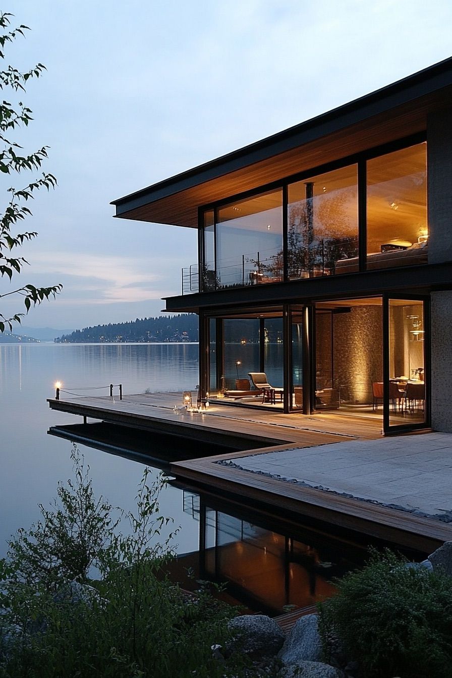 lakeside house floating terrace 4