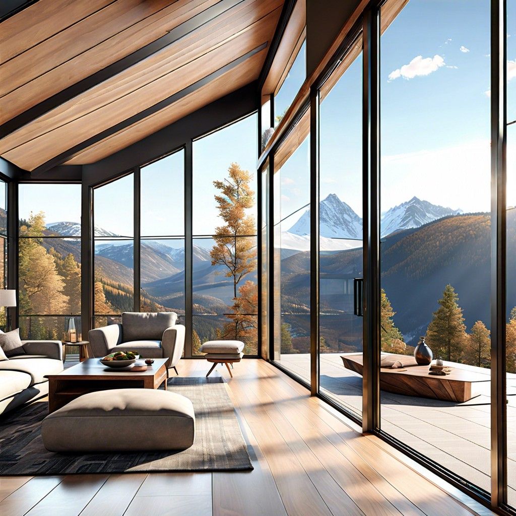 Glass Walls With Panoramic Mountain Views