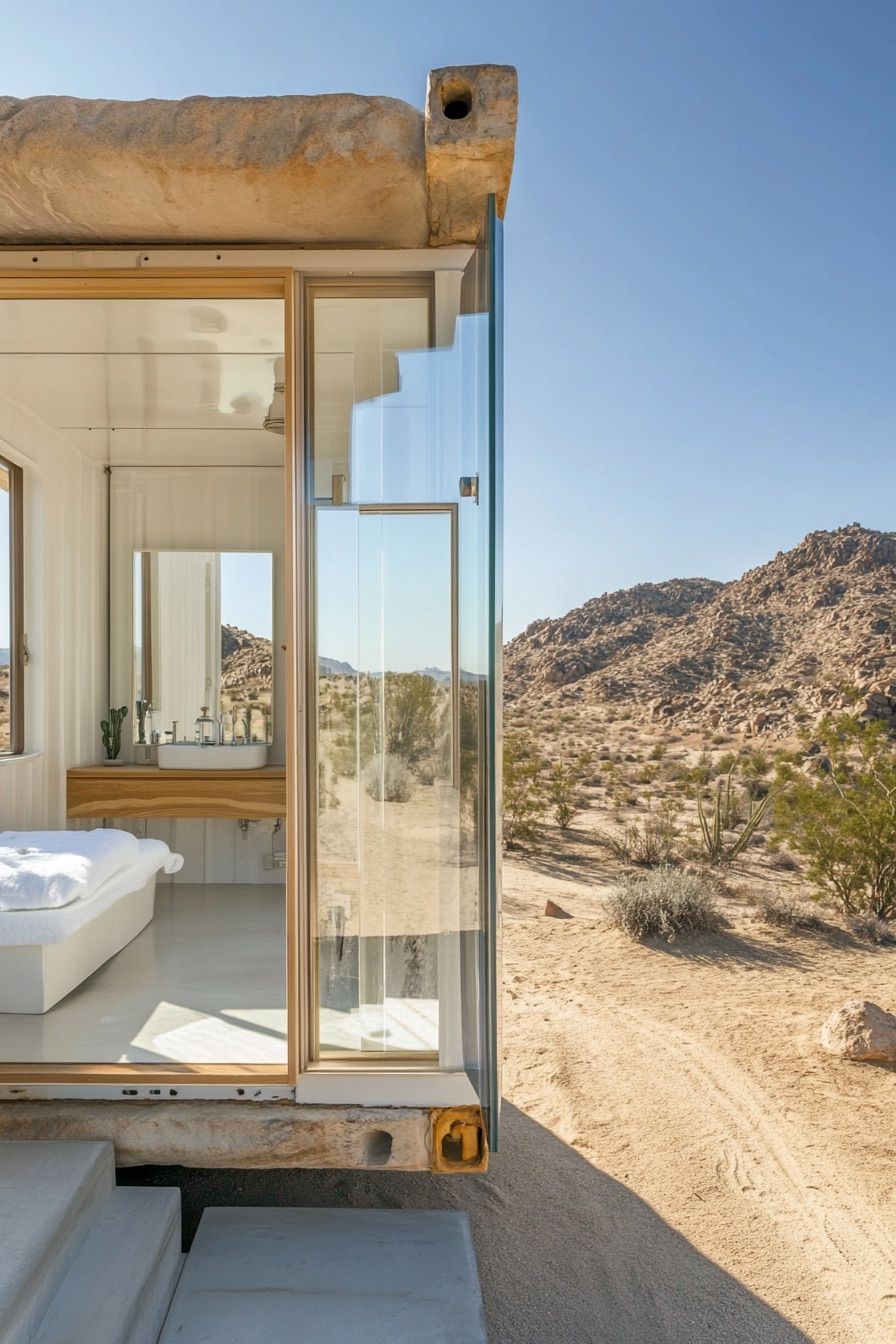 shipping container desert cabin 4