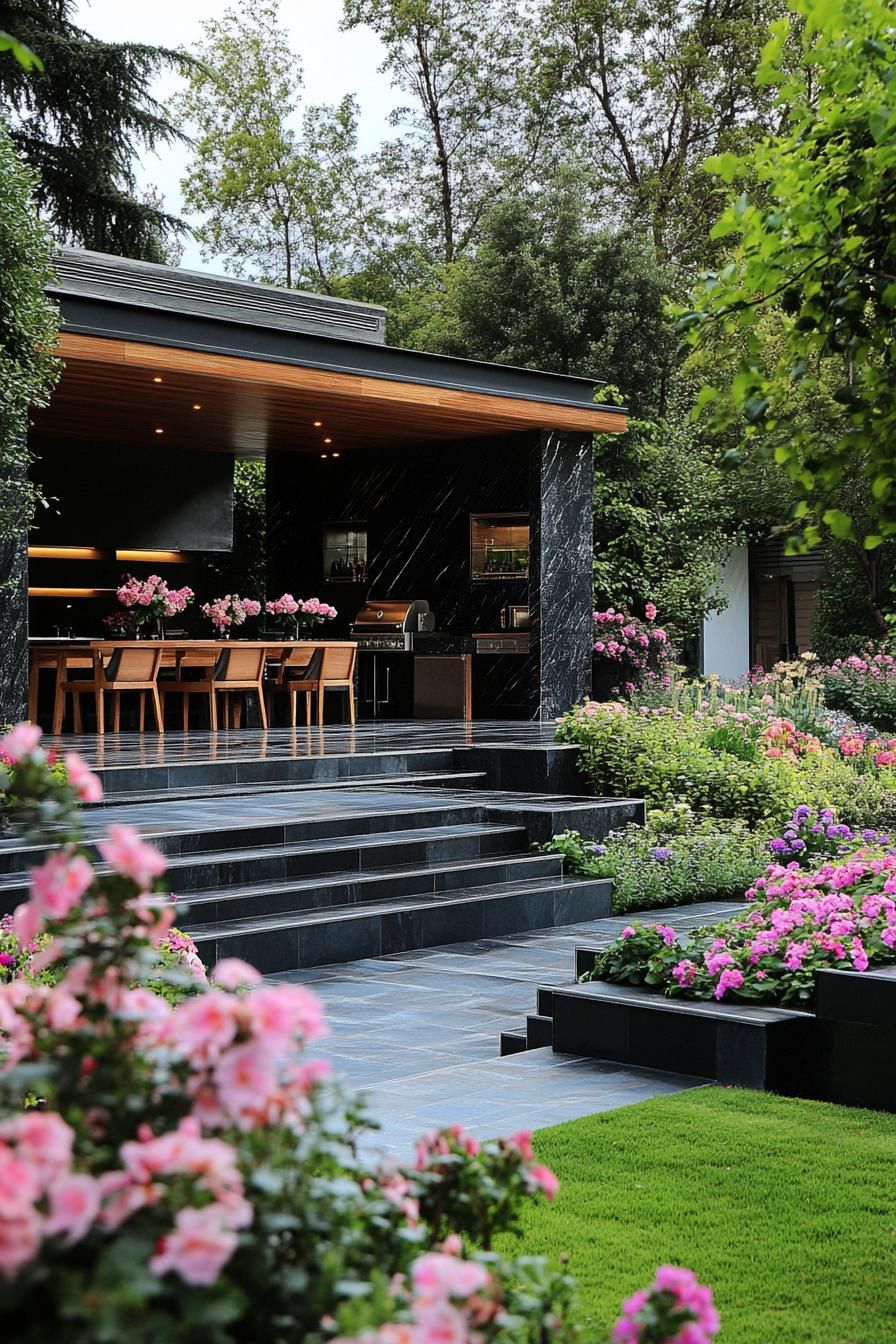 Modern Marvel: Sleek House with Garden