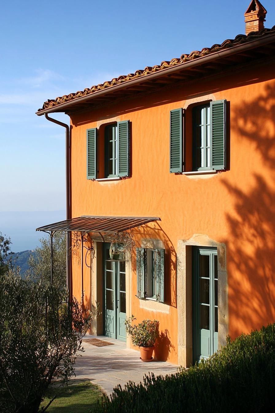 Charming Tuscan Villa with a Splash of Orange