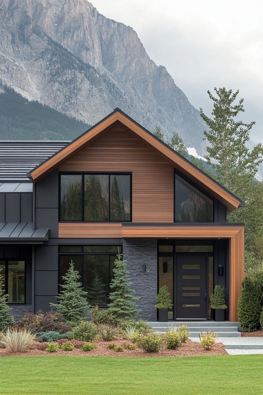 A Symphony of Peaks and Paint: Modern Mountain Marvel