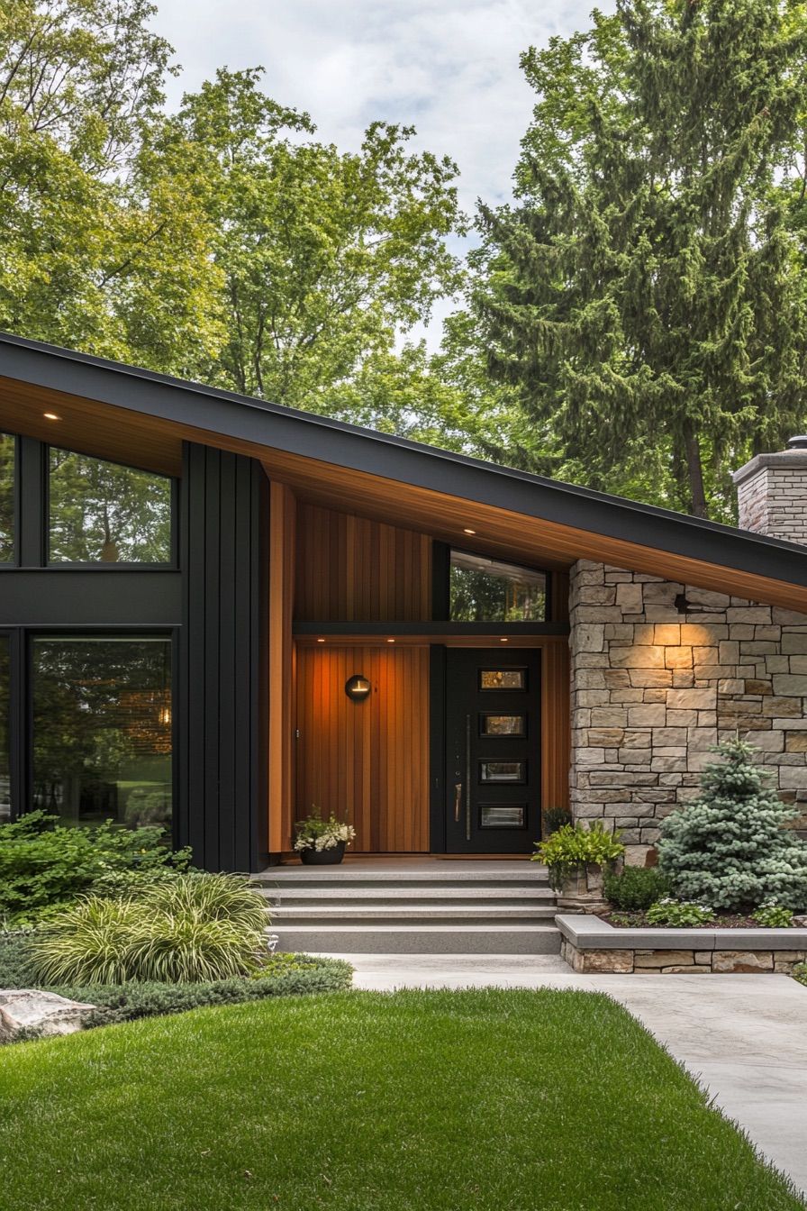 Use of Exposed Natural Materials Like Wood and Stone