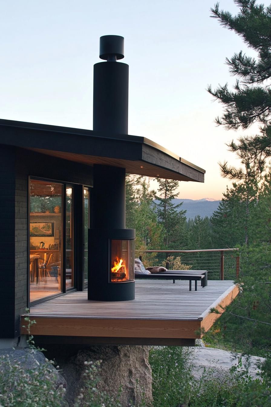 Cozy Cabin With A Beautiful Deck And Fireplace