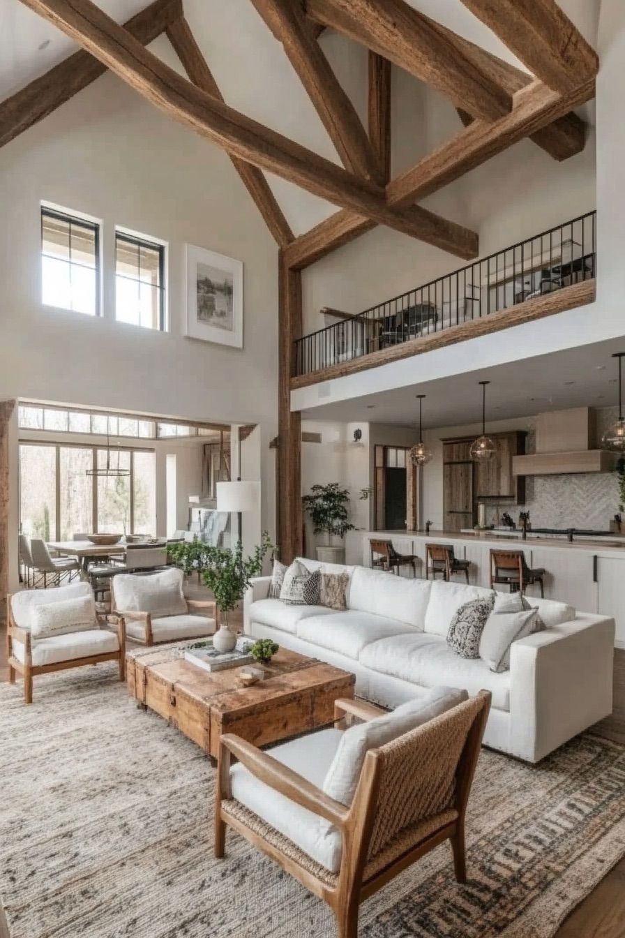 Exposed Wooden Beams