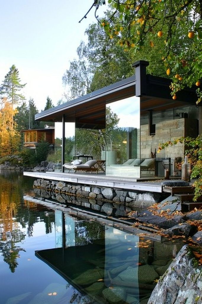 Glass-Walled Floating Studio