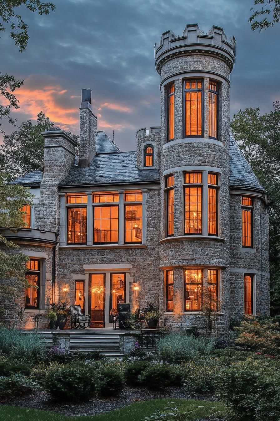 modern castle style manor dream house 3
