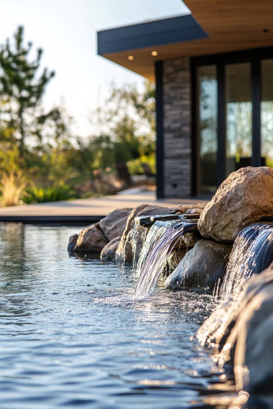 Natural Rock Waterfall