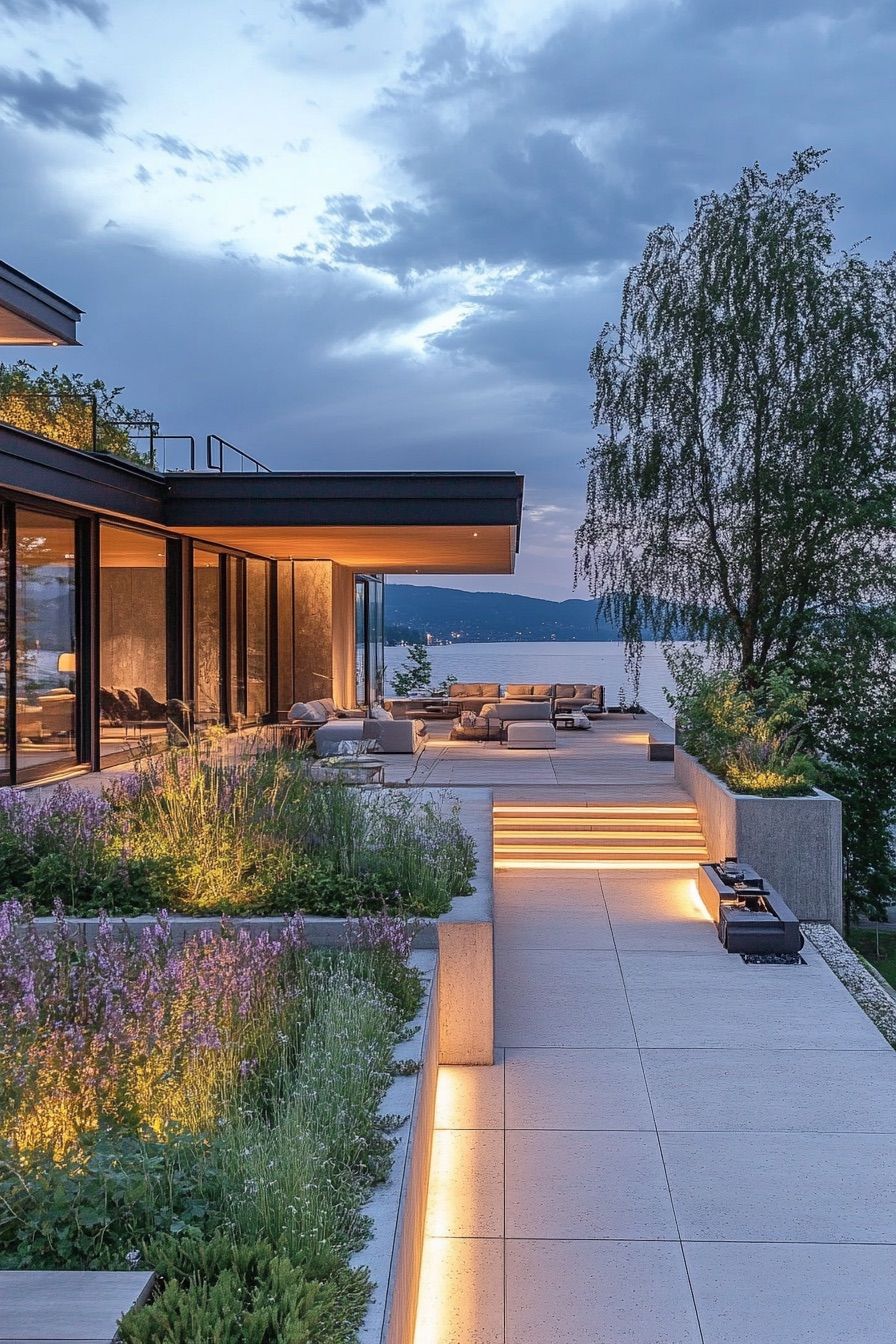 lakeside house rooftop garden 2