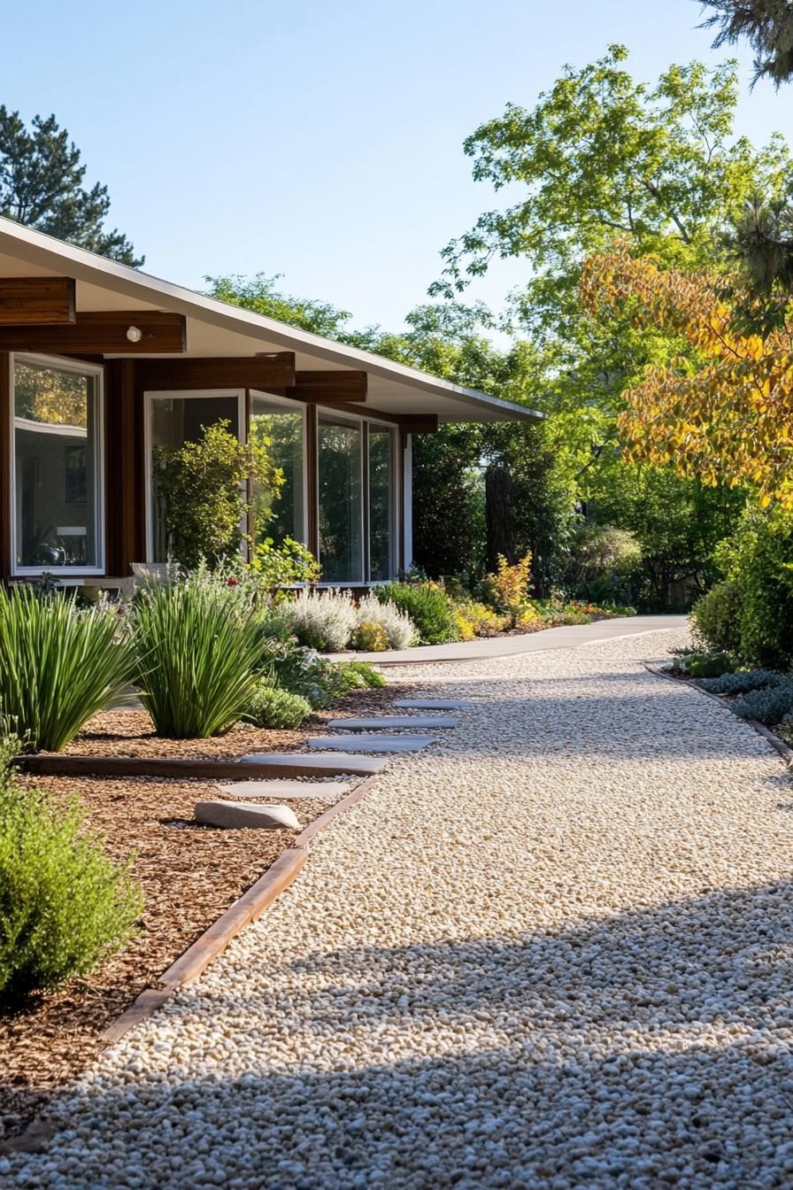 Clean, Gravel Pathways With Bold Edging