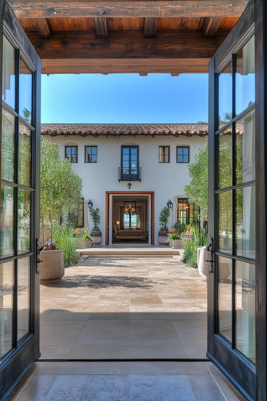 Multiple French Doors Opening to the Garden