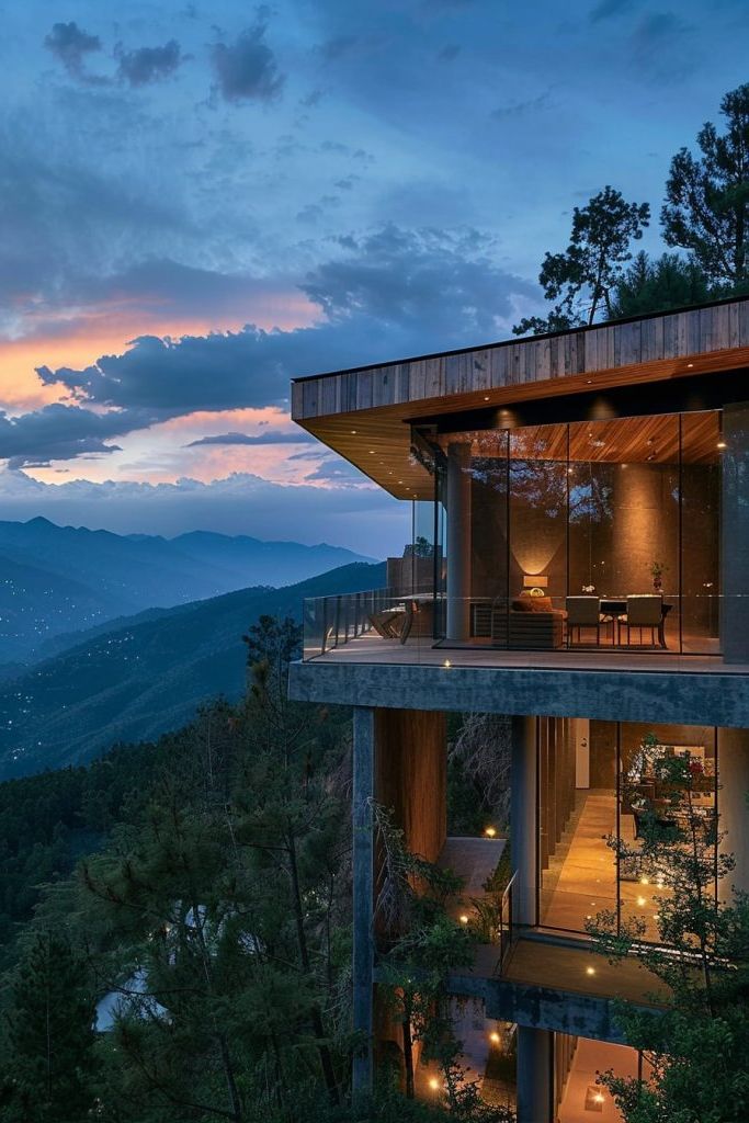 mountain house balconies